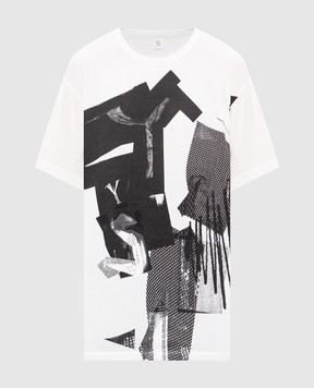 Y`S Yamamoto White T-shirt with print YPT30075