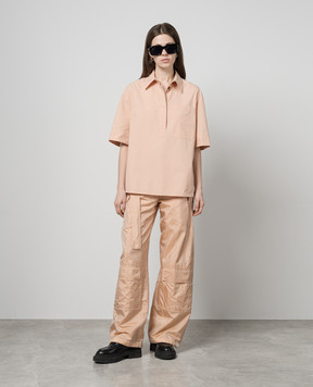 Jil Sander Beige cargo pants with silk J40KA0202J70003