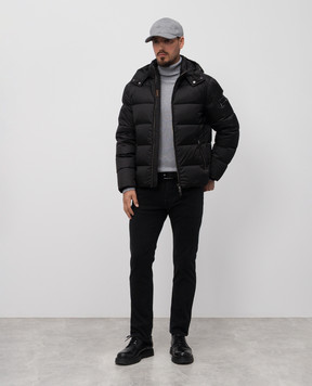 MooRER Black PAVEL jeans with logo patch PAVELDRL