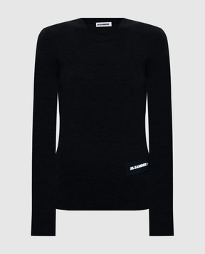 Jil Sander Black jumper with logo patch J40GP0142J14639