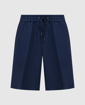 Peserico Blue linen shorts R54167N02607