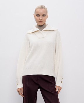 Brunello Cucinelli Beige wool, cashmere and silk sweater M16725102