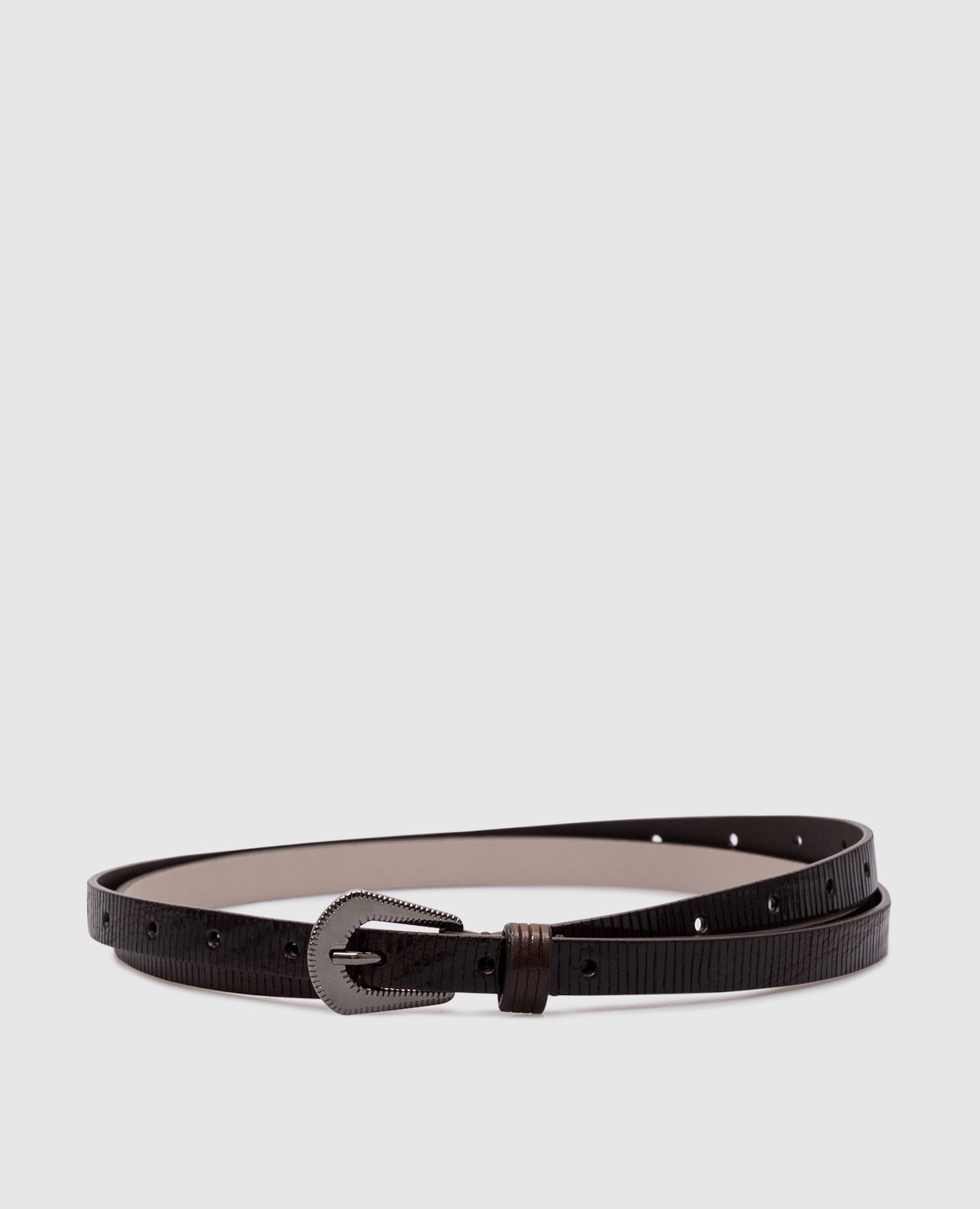 

Brown glossy leather belt Brunello Cucinelli