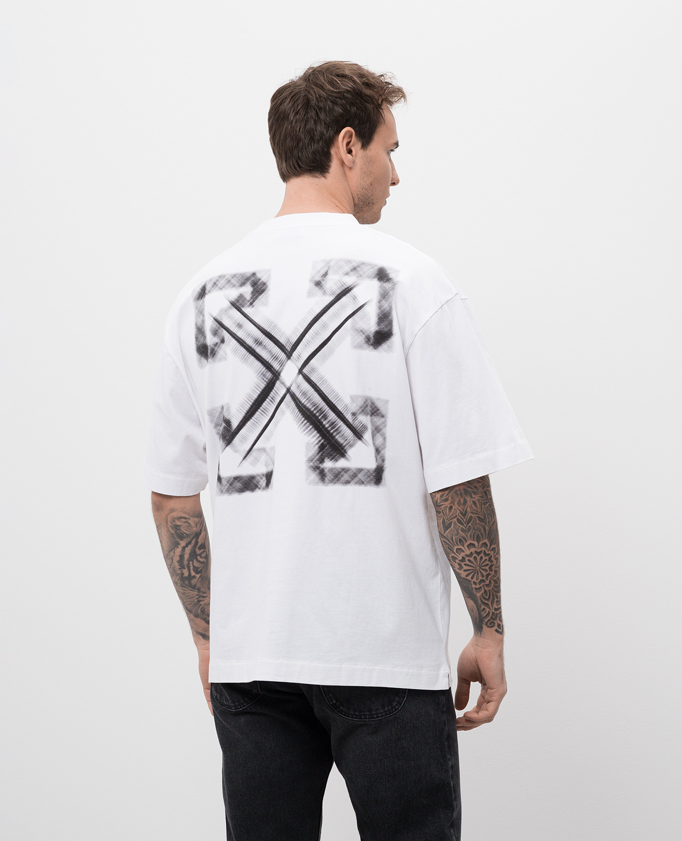 

White T-shirt with Vibe arrow print Off-White