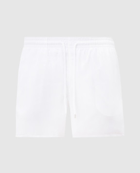 Vilebrequin White swim shorts with logo patch MOOC4A00