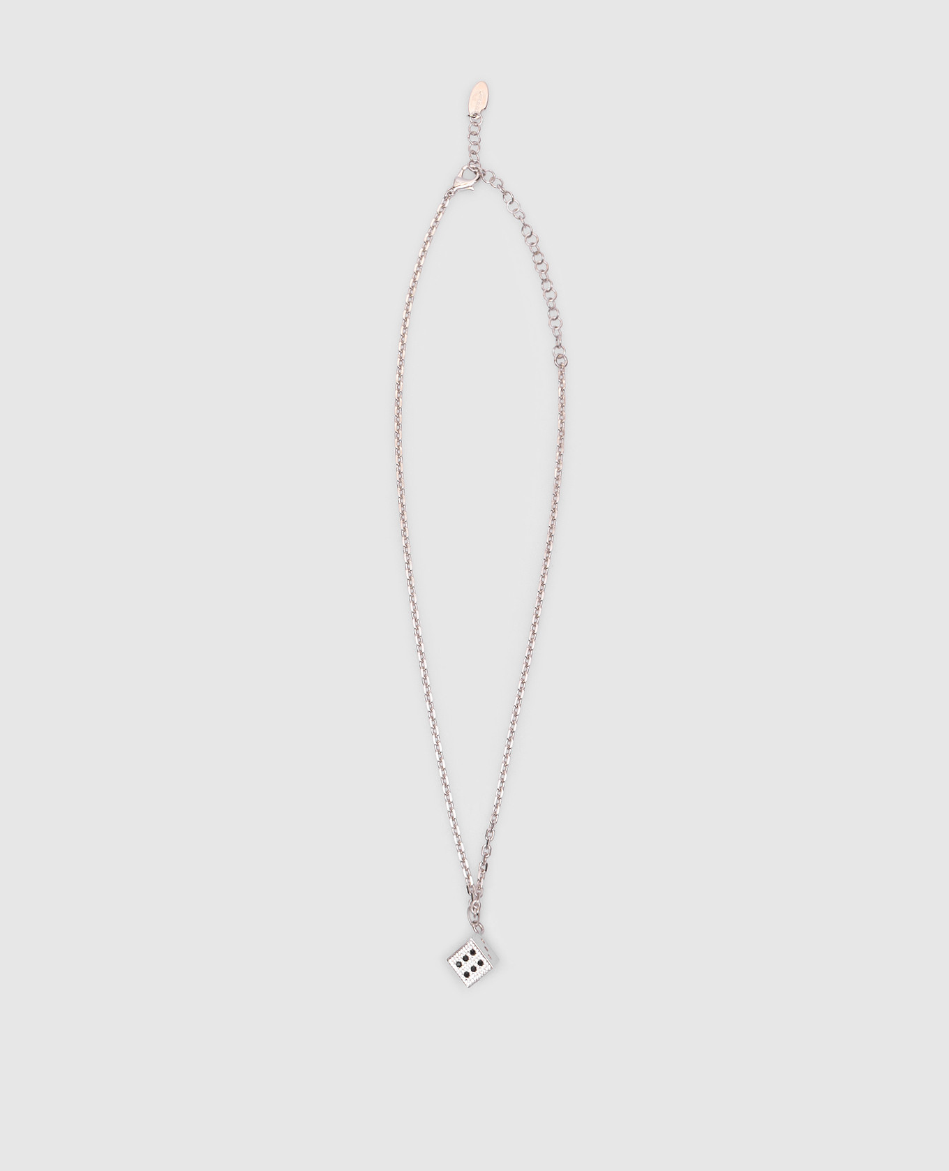 

Silver chain with a pendant in the form of a cube Off-White, Серебристый