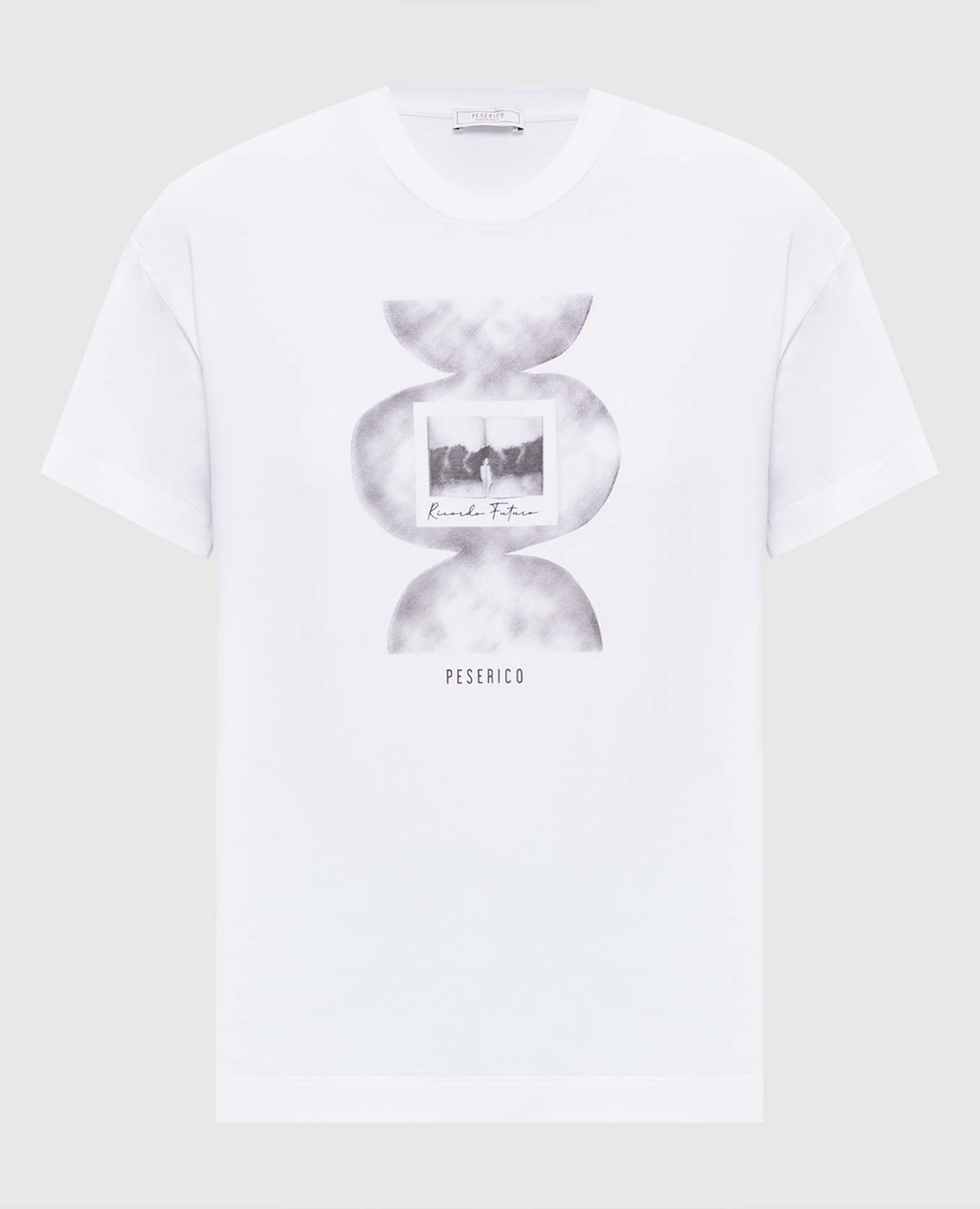White T-shirt with print Peserico