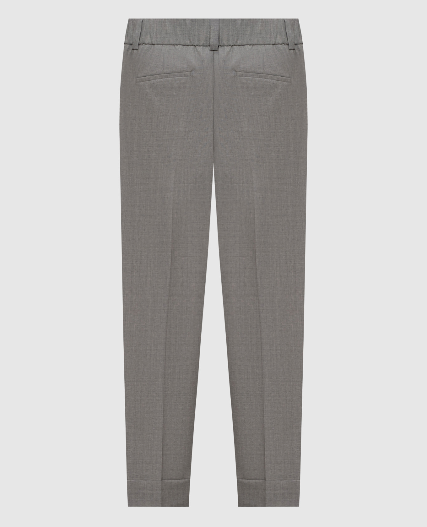

Gray wool pants with monil chain Peserico, Grey