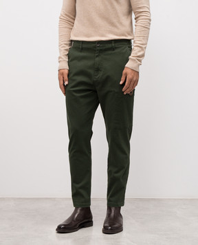 Altatensione Green pants with logo patch 02535P0055