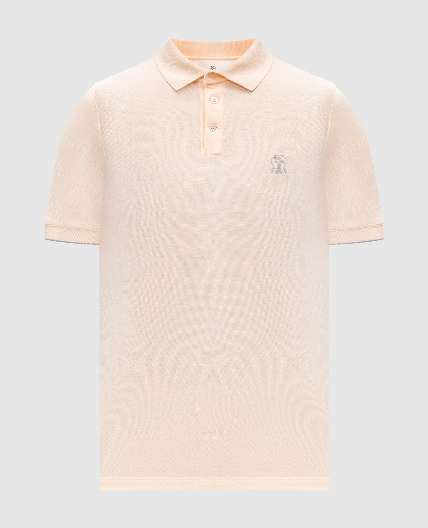 

Yellow polo with logo emblem Brunello Cucinelli