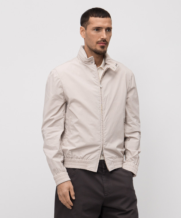 Brunello Cucinelli - Beige windbreaker MR4566525 - shop with