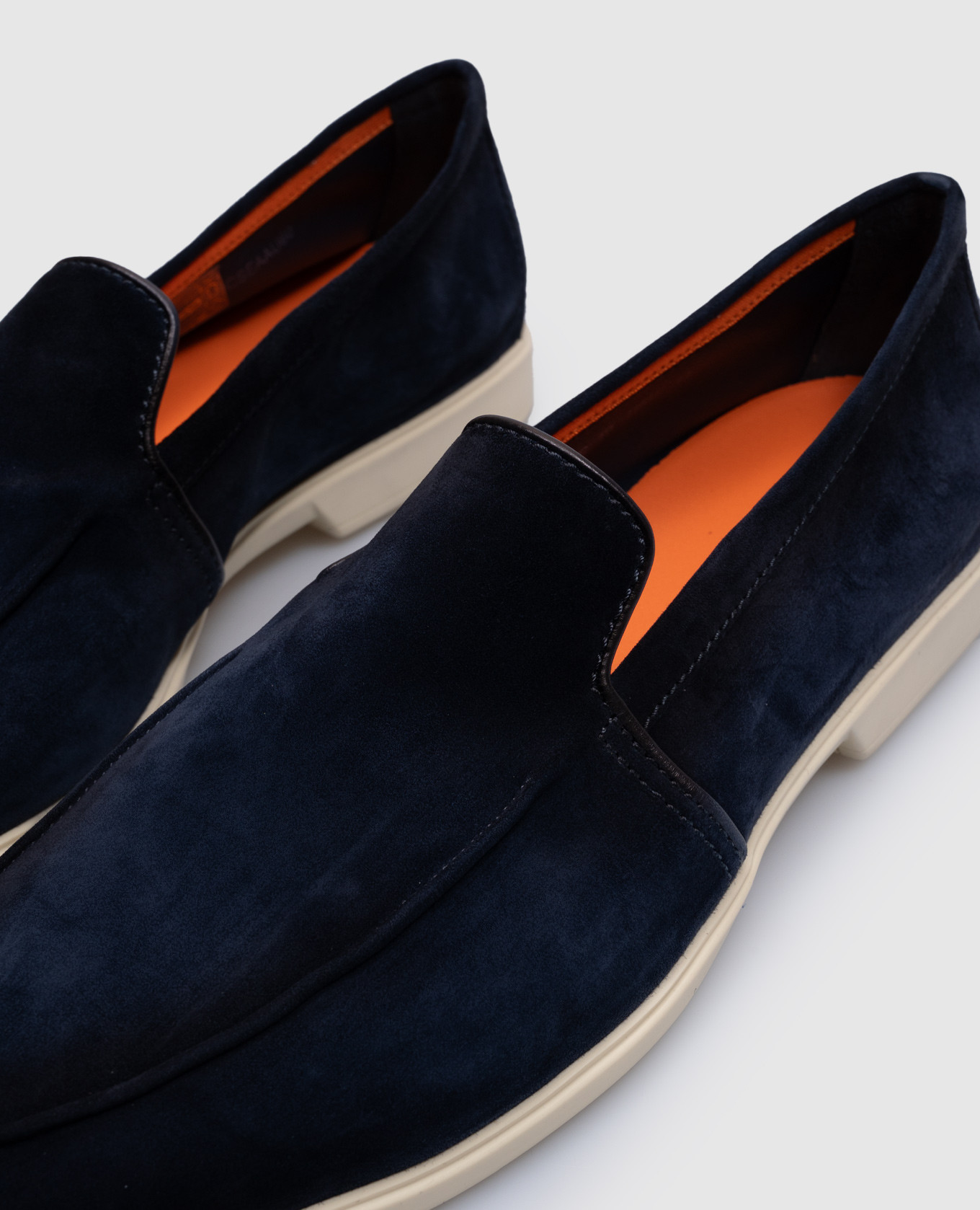 

Blue suede loafers Santoni