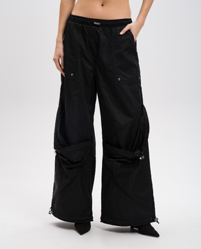 The Attico Black cargo pants 250WCP00255PLL001AA