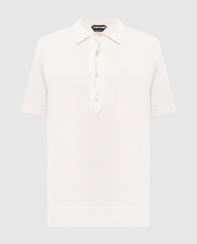 Tom Ford Beige polo with silk KPS025YMS111S25