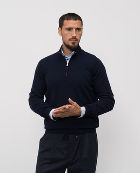 Brunello Cucinelli Blue cashmere sweater M2200124