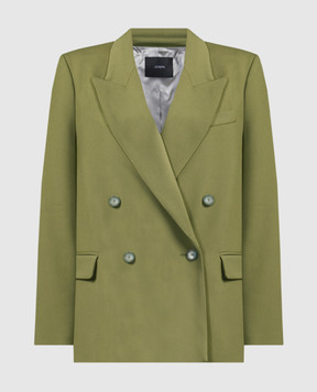 JOSEPH Cady Jaden Khaki Double Breasted Jacket JP001552