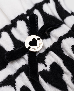 Twinset Children's white scarf with a pattern in the form of a heart GA7F14
