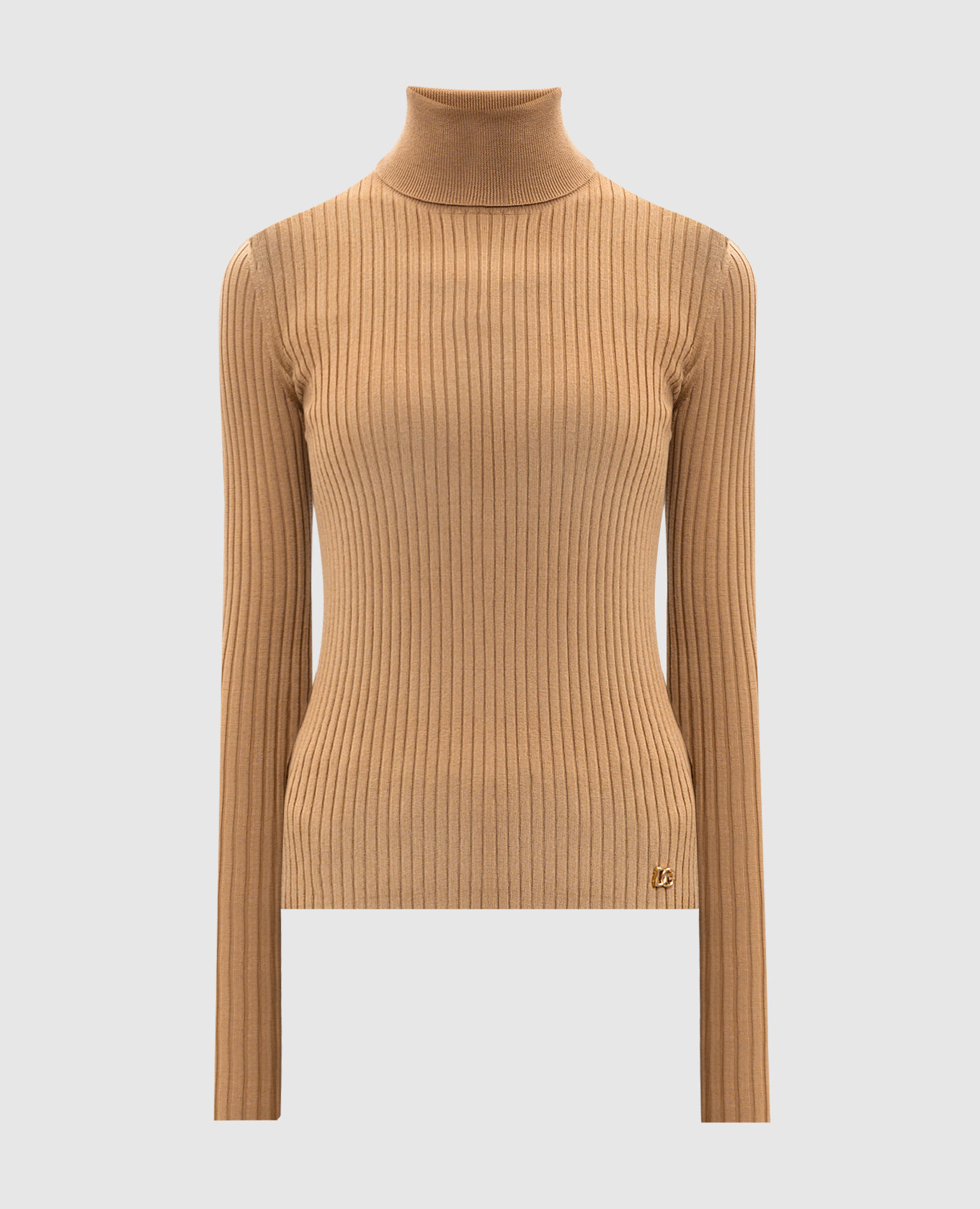 Brown ribbed wool golf jacket Dolce&Gabbana