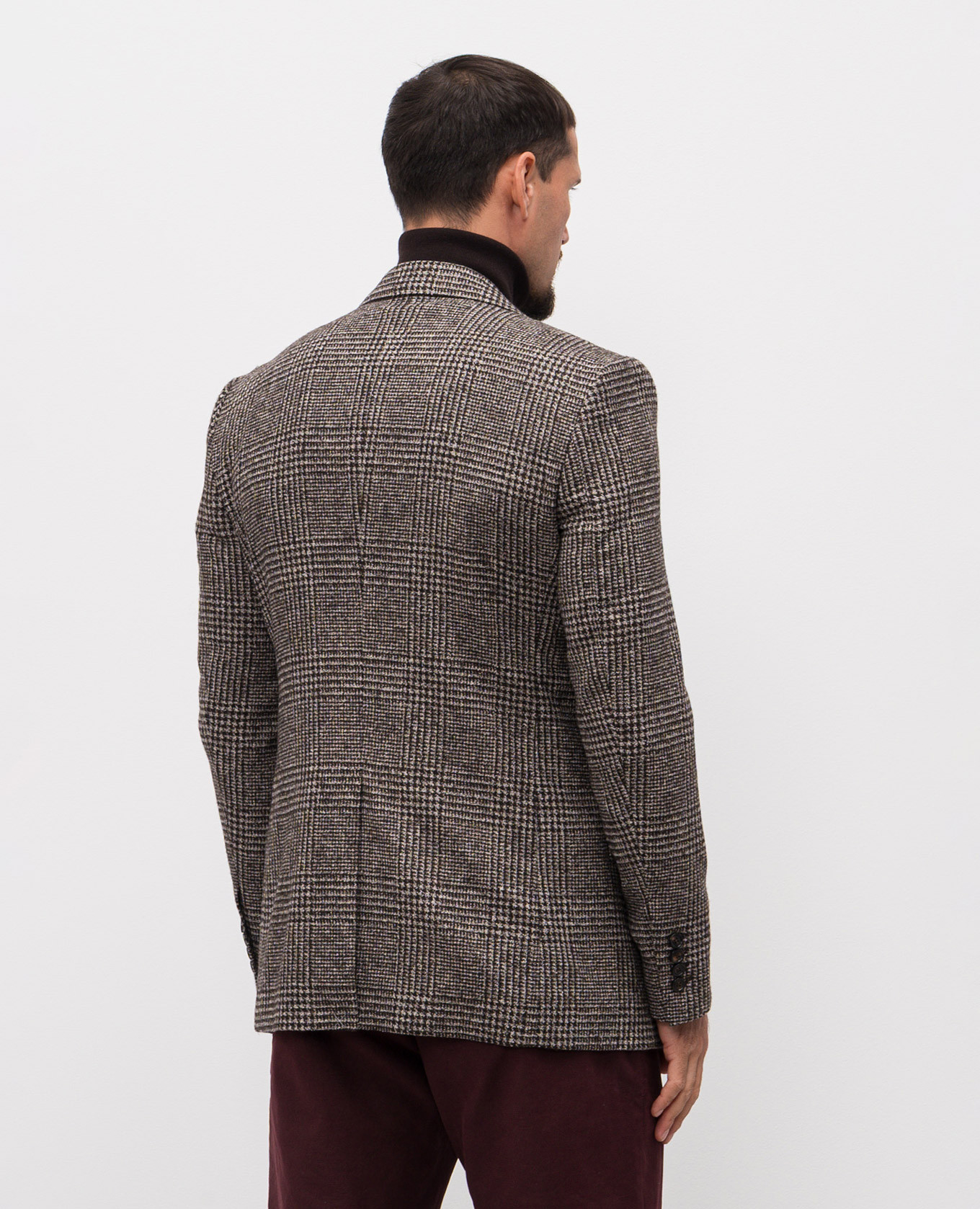 Brown checked alpaca jacket Dolce&Gabbana 4