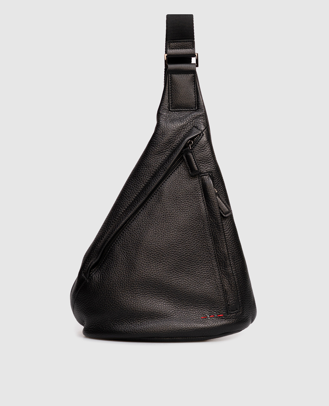 

Black leather sling bag Kiton