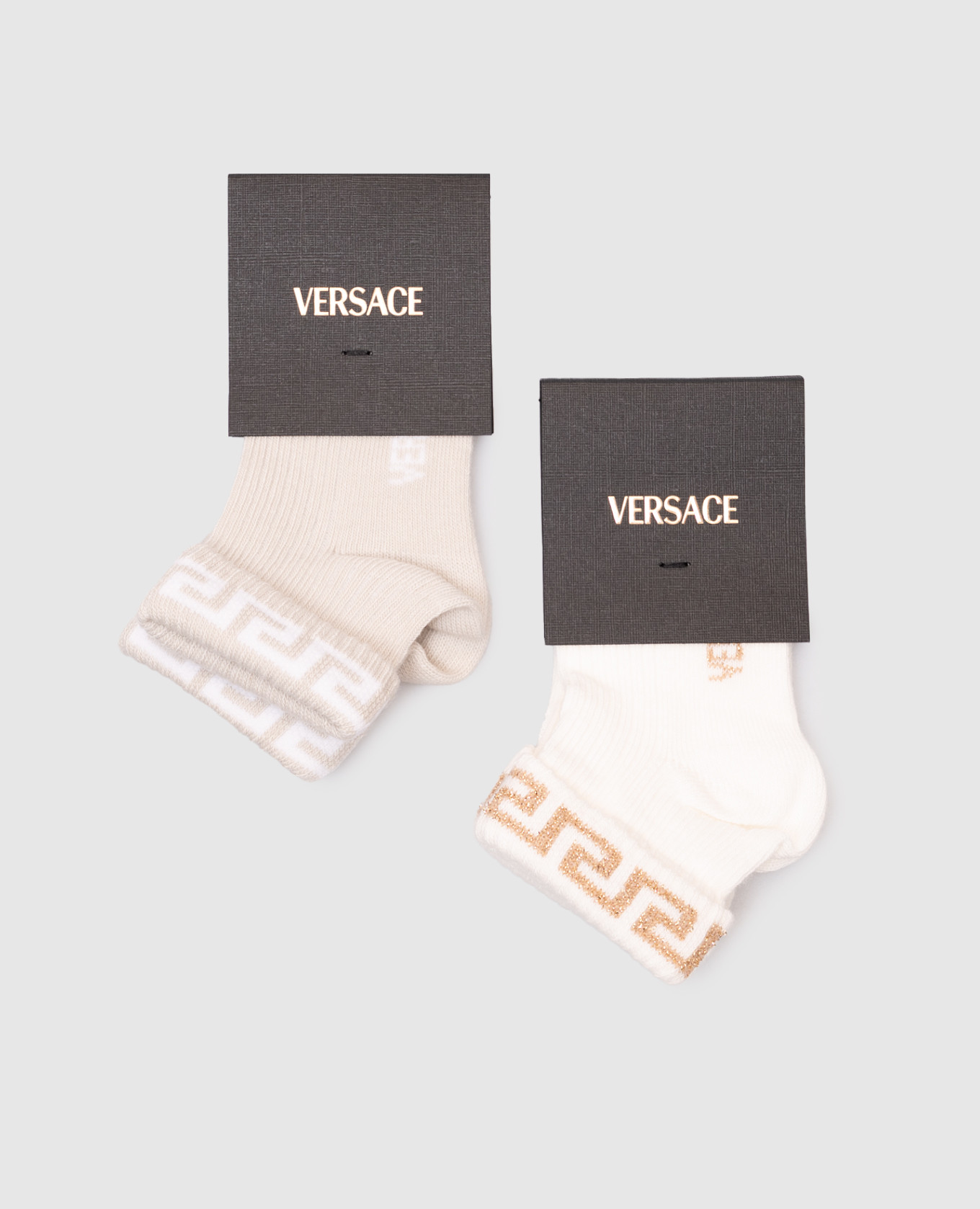 

Greca children's socks set Versace, White