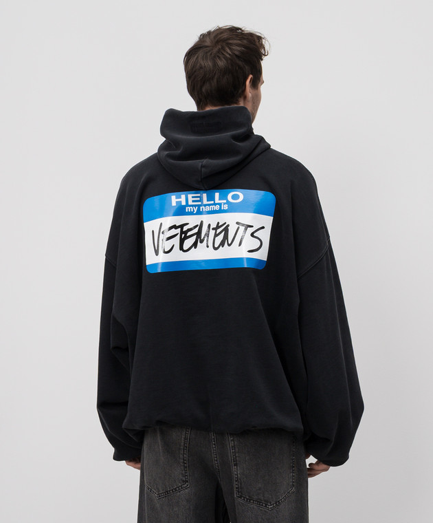 Vetements - My Name black hoodie UA66HD650BM - shop with Portugal