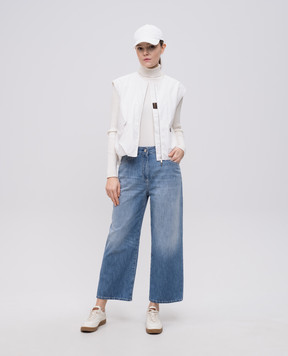 MooRER LANIA blue jeans with a worn effect LANIALGD
