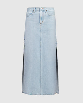 AGOLDE Astrid blue denim skirt with slits A30571601