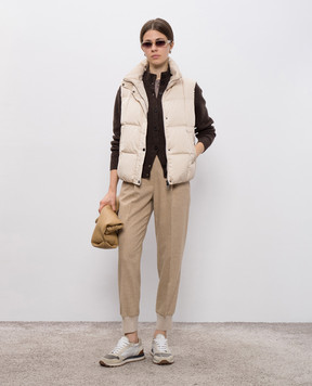 Peserico Beige down vest S0345306104