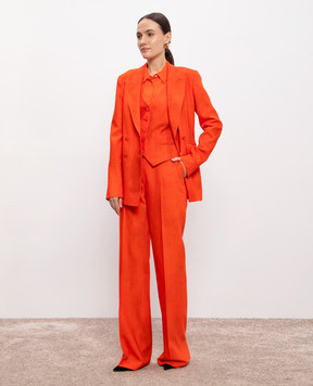Gabriela Hearst Vesta orange flared trousers in wool with a vintage effect 3252190W163