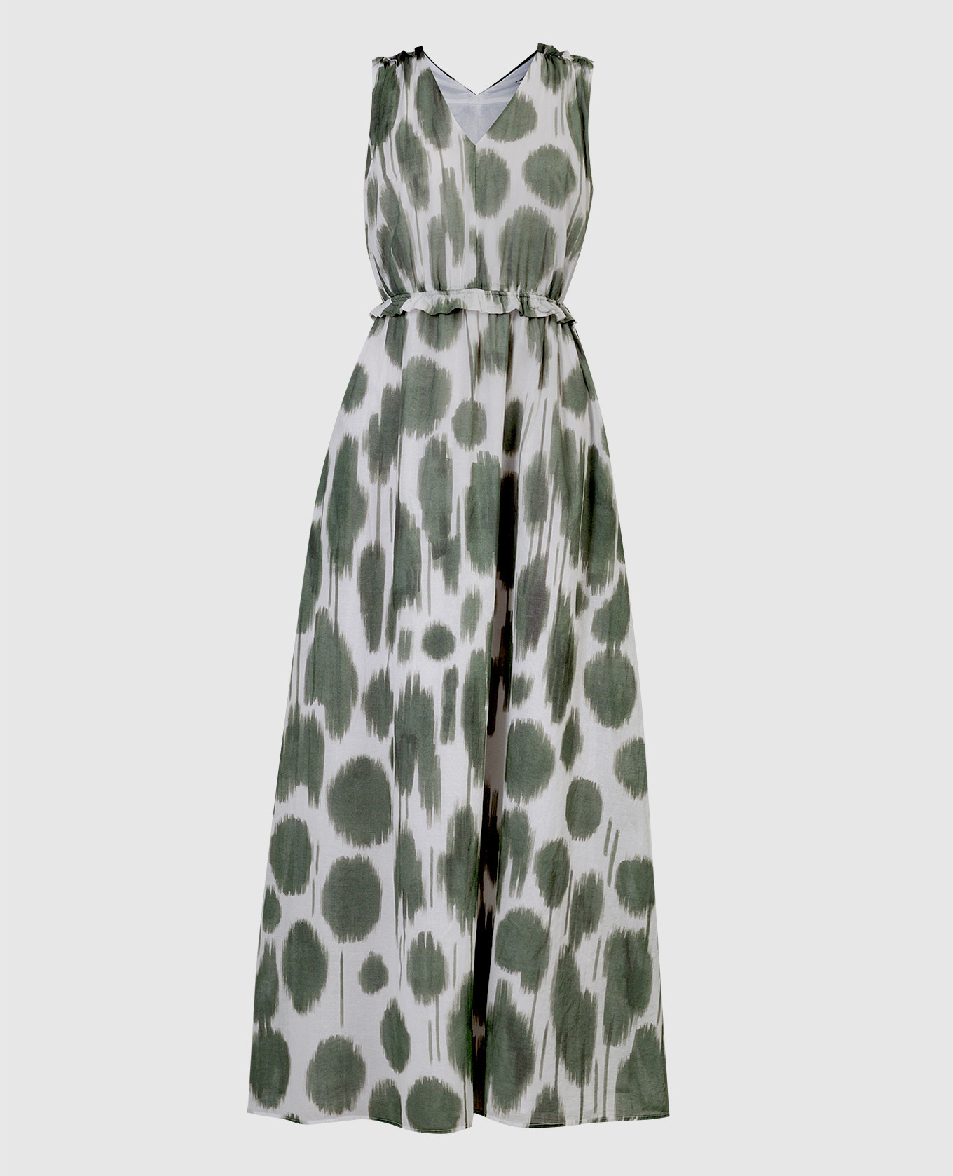 

Green maxi dress in an abstract print Peserico