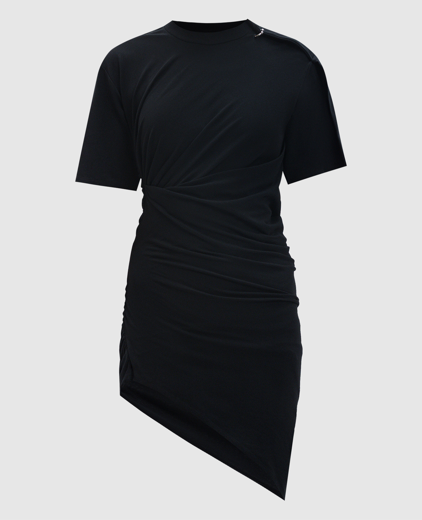 

Black mini dress with drape Thierry Mugler, Черный