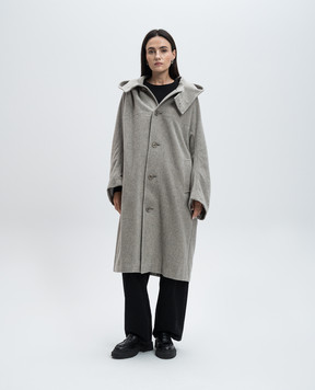 Y`S Yamamoto Gray coat made of wool YBC01125