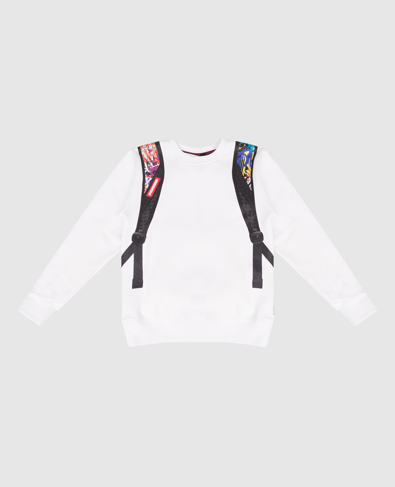 Children&#39;s white sweatshirt Backpack Sprayground