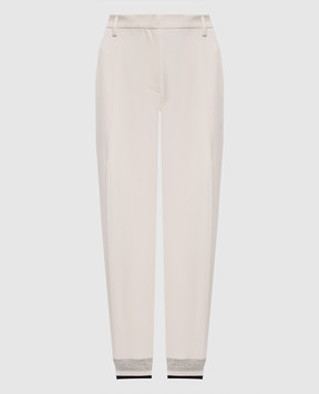 Brunello Cucinelli Beige silk joggers MA029P1972Fy