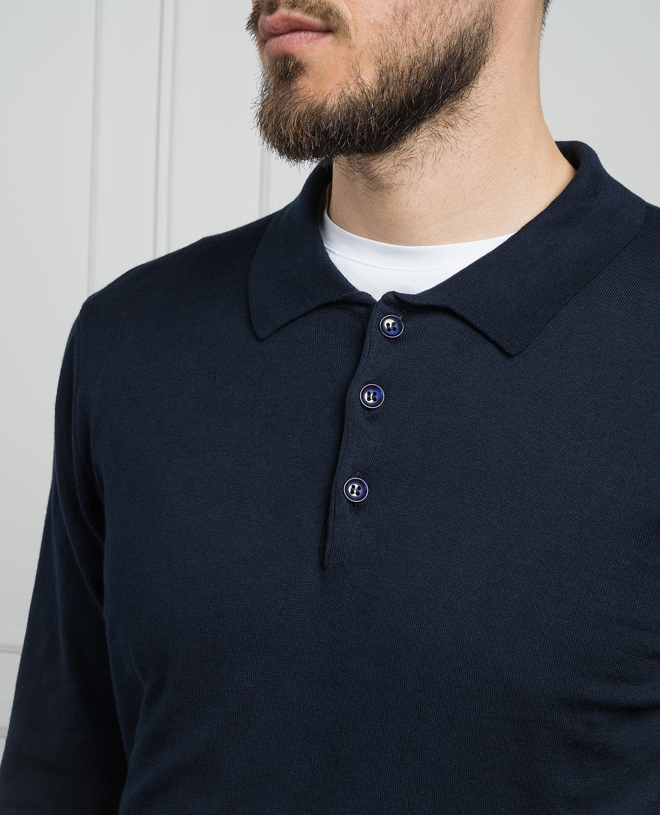 

Blue polo shirt with silk and cashmere Cashmere&Whiskey