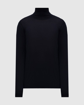 Stefano Ricci Blue cashmere and silk turtleneck K606125D01F25302