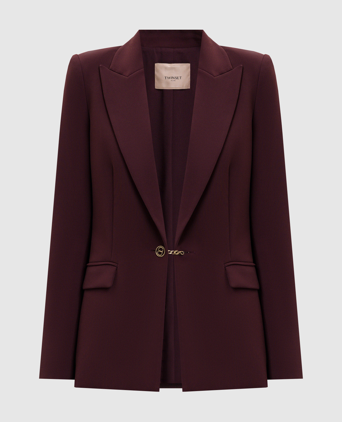 

Burgundy jacket with logo Twinset