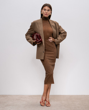Philosophy di Lorenzo Serafini Brown midi skirt A01155738