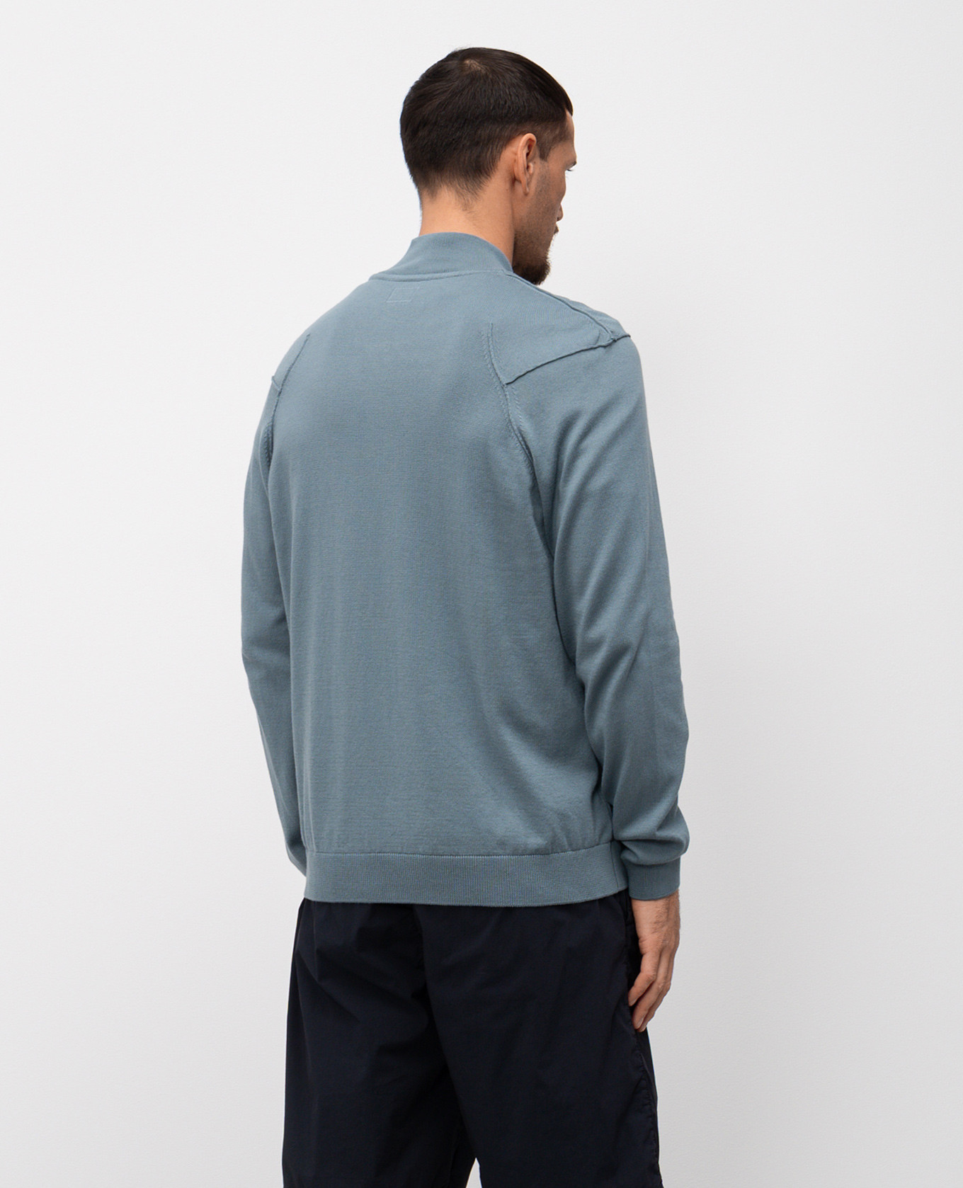 

Blue cardigan with logo C.P. Company, Light blue