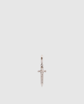Alexander McQueen Silver mono earring with logo engraving 836732J161N