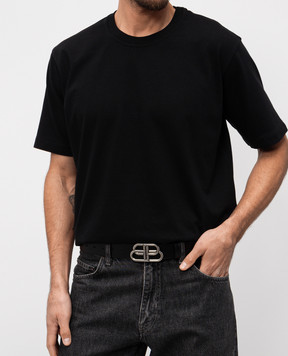 Balenciaga Black leather belt BB 5703701CH0B