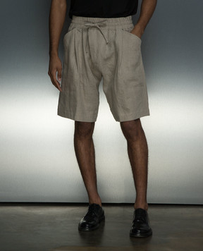 Jan Jan Van Essche Gray linen shorts SHORTS10LINENCLOTH