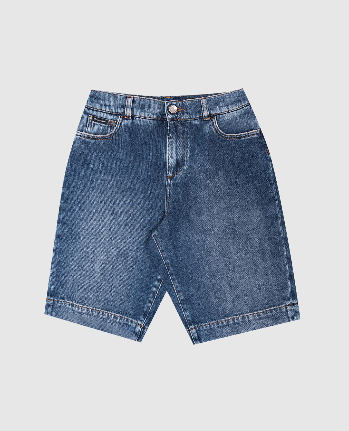 

Children's blue denim shorts with logo Dolce&Gabbana