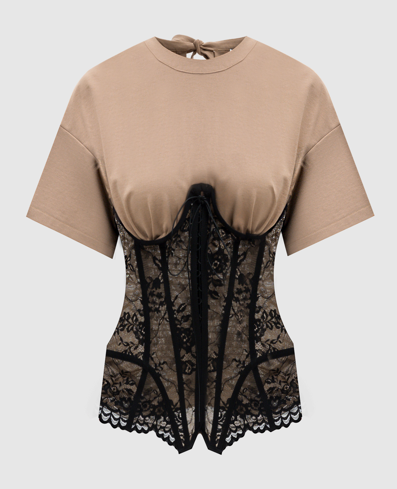 

Beige top with sewn corset Giuseppe Di Morabito Milano