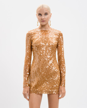 David Koma Beige sequin mini dress PF25DK107D