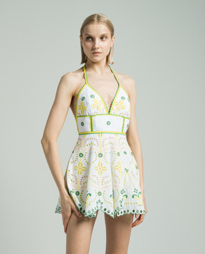 Charo Ruiz Cluzet white linen dress with embroidery 244614