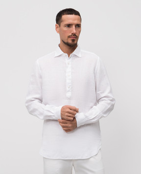 Enrico Mandelli White linen shirt 0SPORT5711