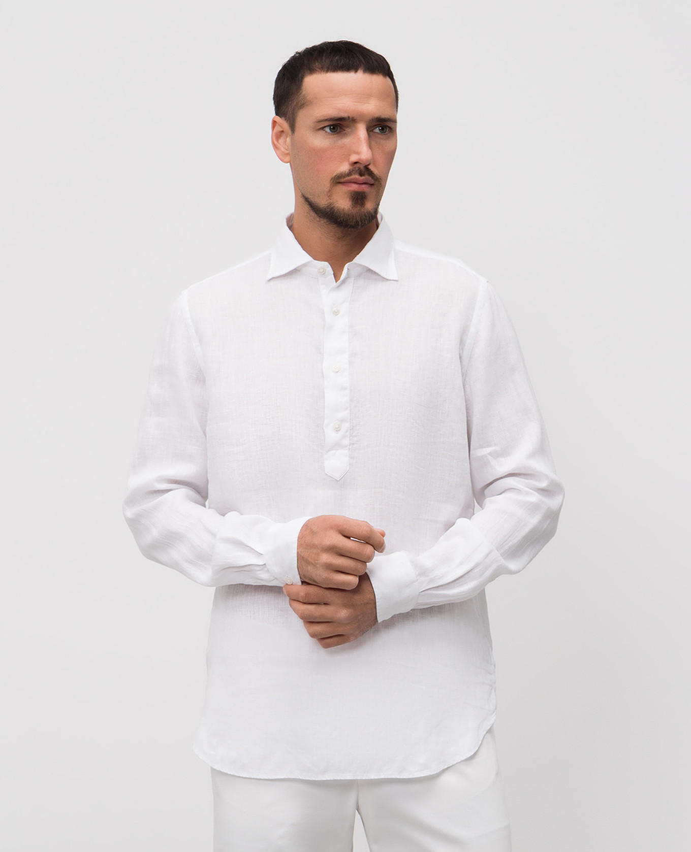 

White linen shirt Enrico Mandelli