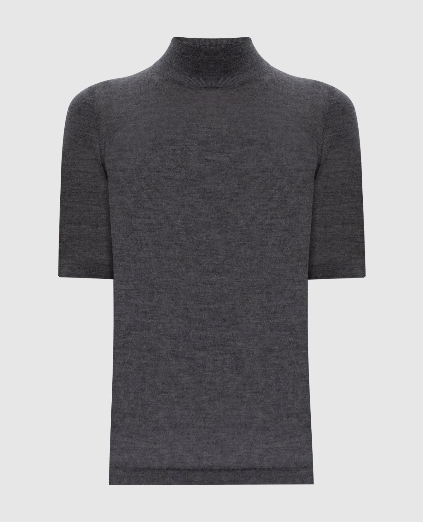 Gray cashmere and silk top Brunello Cucinelli